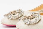 The Foggia Cream Leather Block Heel Pump Women Shoe
