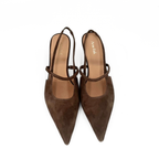 Connie Slingback Suede Heels
