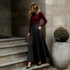 Elegant Solid-Color Skirt For Women