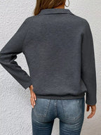 Textured Quarter Snap Sweatshirt
