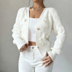 Women's Bow Cropped Cardigan