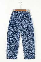 Leopard Print Wide Leg Jeans