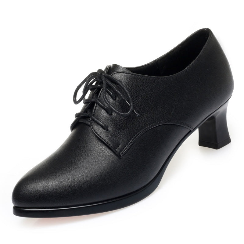 Women's Lace-Up Chunky Heel Dress Shoes