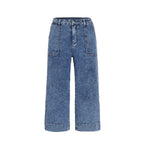 French-style Slimming Straight-leg Cropped Wide-leg Pants