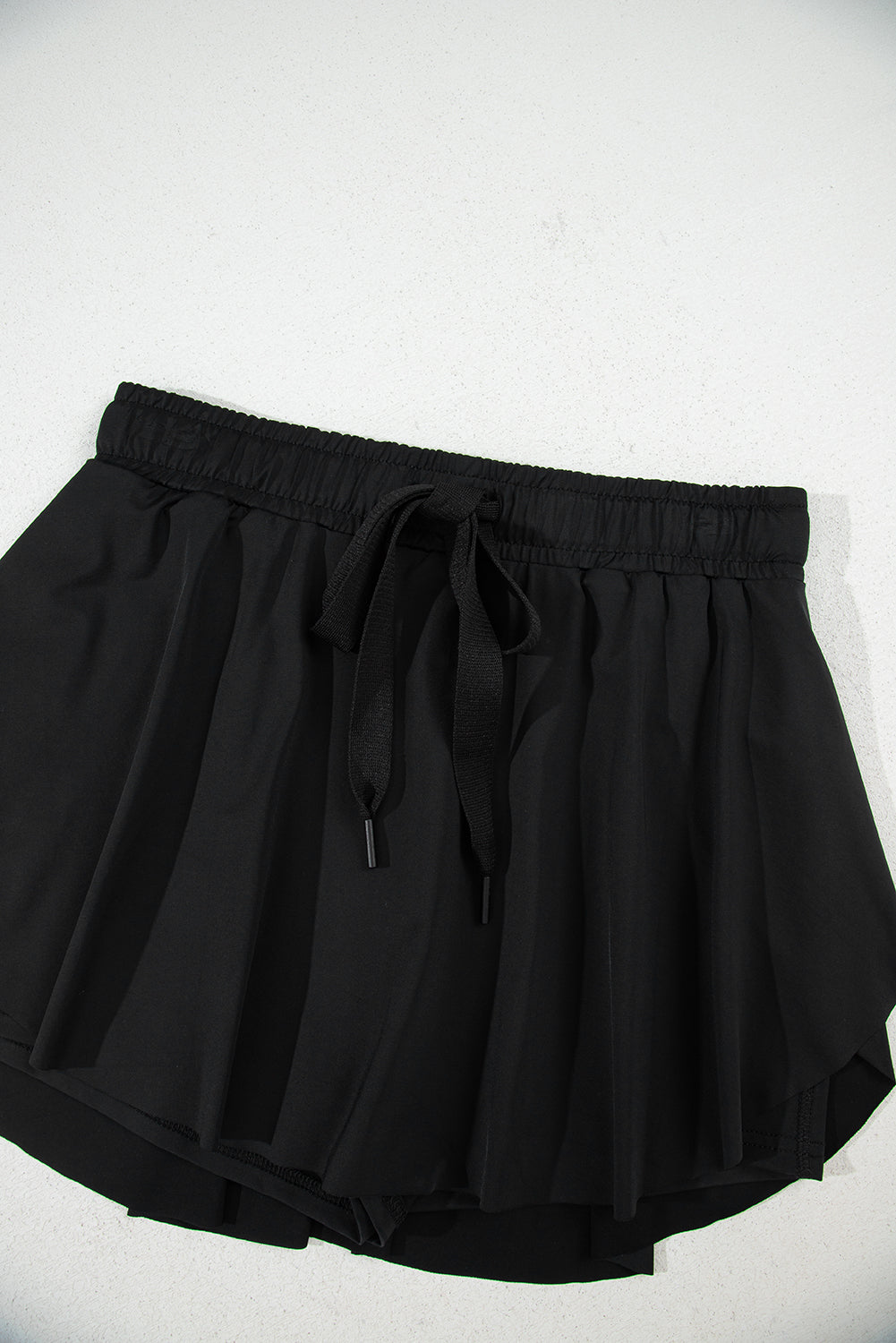 Sky Blue Drawstring High Waist Lined Tennis Skort