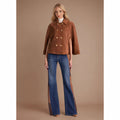 Women's Polyester Leather Loose Design Coat