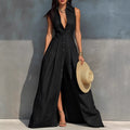 Women's High-Waist Lapel Shirt Maxi Dress – Elegant & Versatile