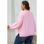 Winter New Loose All-matching Crew Neck Pullover Sweatshirt Women