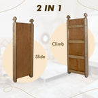 3in1 Montessori Climbing Set: Climbing Arch + Slide Board + Cushion – Chocolate