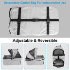 4 Wheels Pet Stroller Foldable with Removable Liner Storage Basket