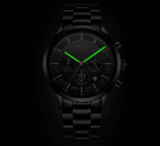 Men's Waterproof  Watch With Chronometers And Date Display Unique Design Perfect Gift