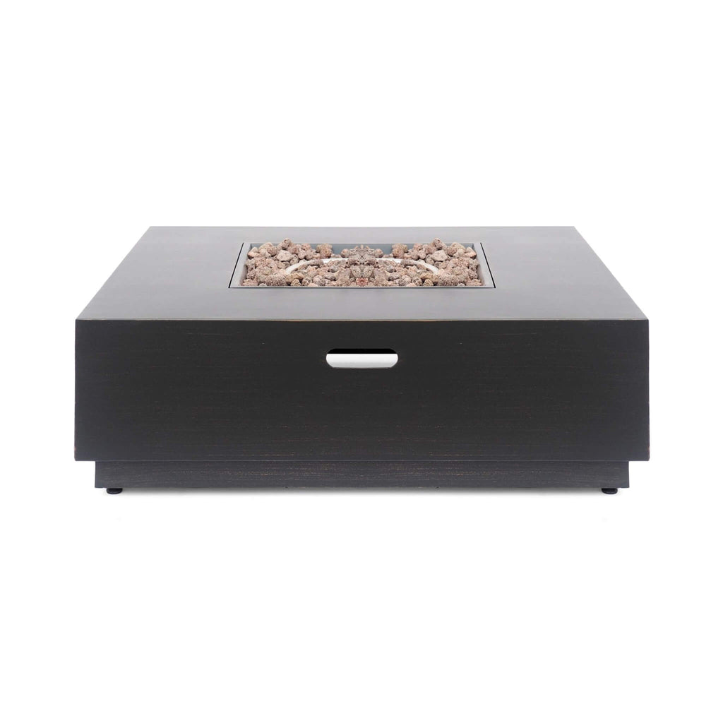Alora 40-Inch 50K BTU Modern Outdoor Square Iron Backyard Patio Fire Pit (SAK31635)