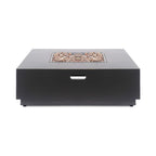 Alora 40-Inch 50K BTU Modern Outdoor Square Iron Backyard Patio Fire Pit (SAK31635)