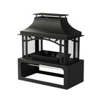 Alora 40-Inch Outdoor Steel Wood-Burning Backyard Fireplace Fire Pit (SAK45758)