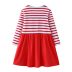 Long Sleeve Rainbow Skirt Children's Embroidered Sequin Dress