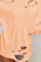 BiBi Triblend with Laser Cut Detailed T-Shirt