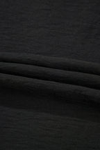 Black Drawstring Frilled Waist Wide Leg Utility Trousers