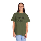 Hippie Soul T-shirt, Unisex Garment-Dyed Tee, Boho Style Shirt, Casual Summer Wear, Gift for Free Spirits, Festival Fashion