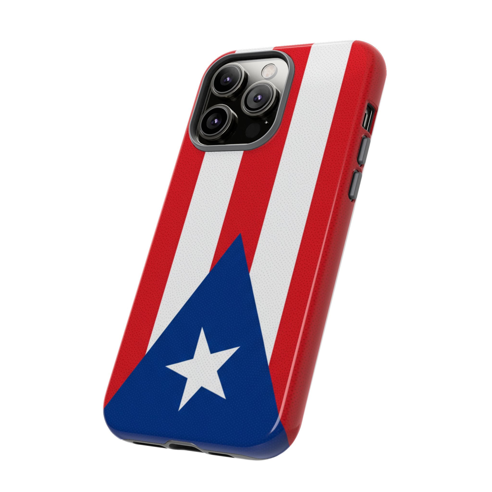 Puerto Rico Flag Tough Phone Case Patriotic Red & White Stripe Design