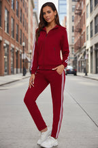 Women’s Fashionable Printed Sports Long-Sleeve Hoodie Set