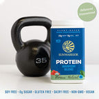 Organic Sunwarrior - Warrior Blend, Plant Based, Raw Vegan Protein Powder with Peas & Hemp, Chocolate, 30 Servings, 26.4 Ounce