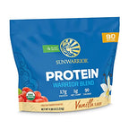 Organic Sunwarrior - Warrior Blend, Plant Based, Raw Vegan Protein Powder with Peas & Hemp, Chocolate, 30 Servings, 26.4 Ounce