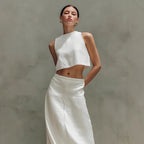 Women's Sleeveless Slimming Maxi Dress Two-Piece Set