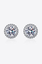 2 Carat Moissanite 925 Sterling Silver Stud Earrings