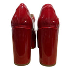 Coutgo Womens Size 9 Red 4" Heels Mary Jane Round Closed Toe Buckle Strap Shoes