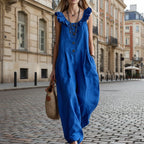 Women's Sleeveless Button-Down Tank Jumpsuit