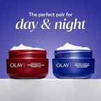 Olay Retinol Night Cream for Women, Anti-Aging Face Moisturizer, Fragrance-Free, Non Greasy - Anti-Wrinkle, Smooth Fine Lines, Hydrating Skin Care - Triple Collagen Cream, Peptide, Niacinamide, 1.7oz