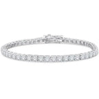 4.20 Ct Round Cut Diamond Tennis Bracelet 14K White Gold Lab-Grown 6.25 Inch