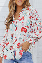 Yellow Cakewalk Floral Smocked Blouse