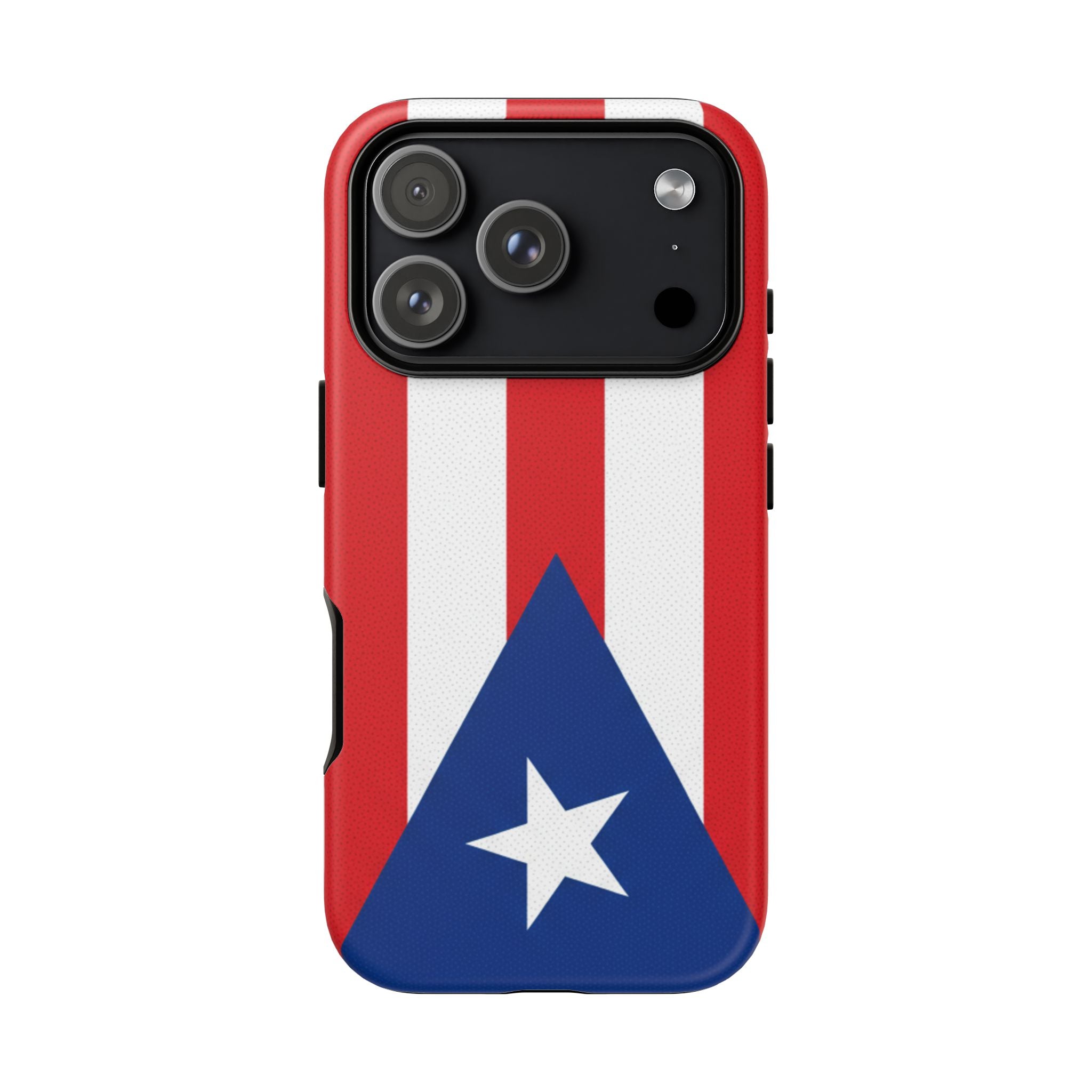 Puerto Rico Flag Tough Phone Case Patriotic Red & White Stripe Design