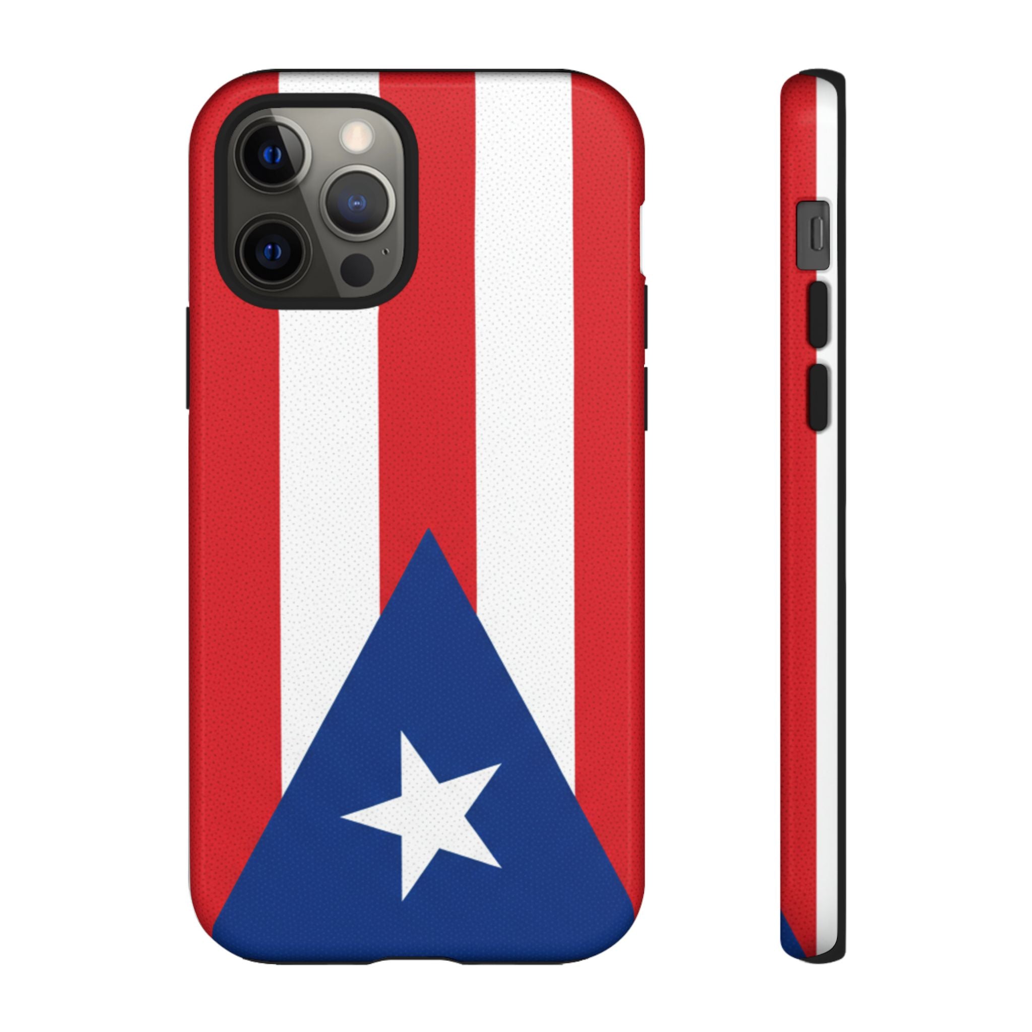 Puerto Rico Flag Tough Phone Case Patriotic Red & White Stripe Design