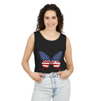 American Flag Butterfly Tank Top Patriotic Summer Graphic 4th of July and Everyday Wear