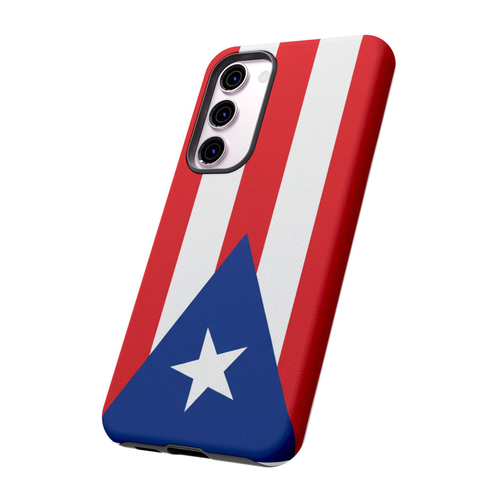 Puerto Rico Flag Tough Phone Case Patriotic Red & White Stripe Design