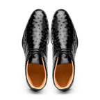 43-594-BLK MARCO Ostrich Quill Chukka Boot, Black