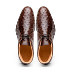 43-594-BRN MARCO Ostrich Quill Chukka Boot, Brown