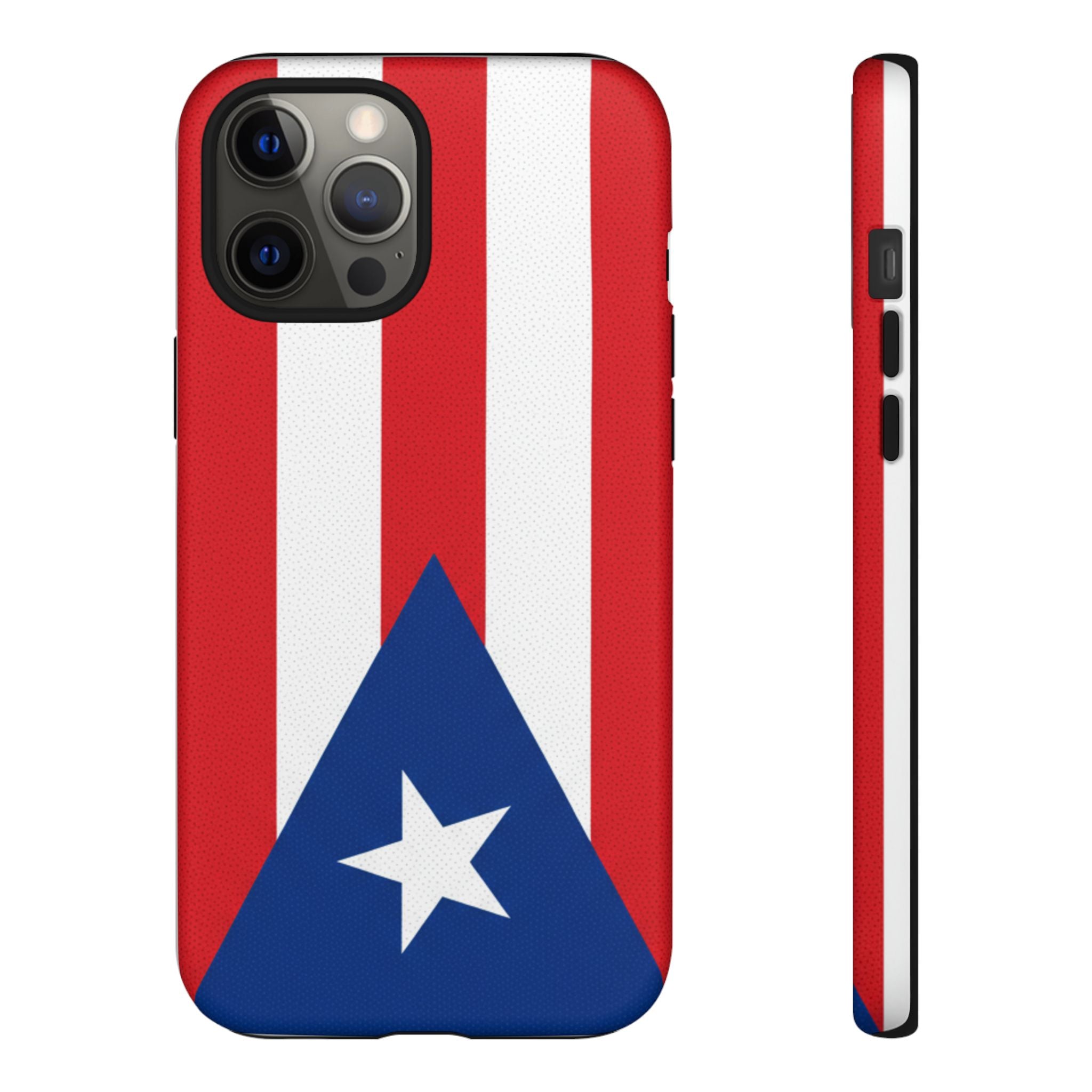Puerto Rico Flag Tough Phone Case Patriotic Red & White Stripe Design