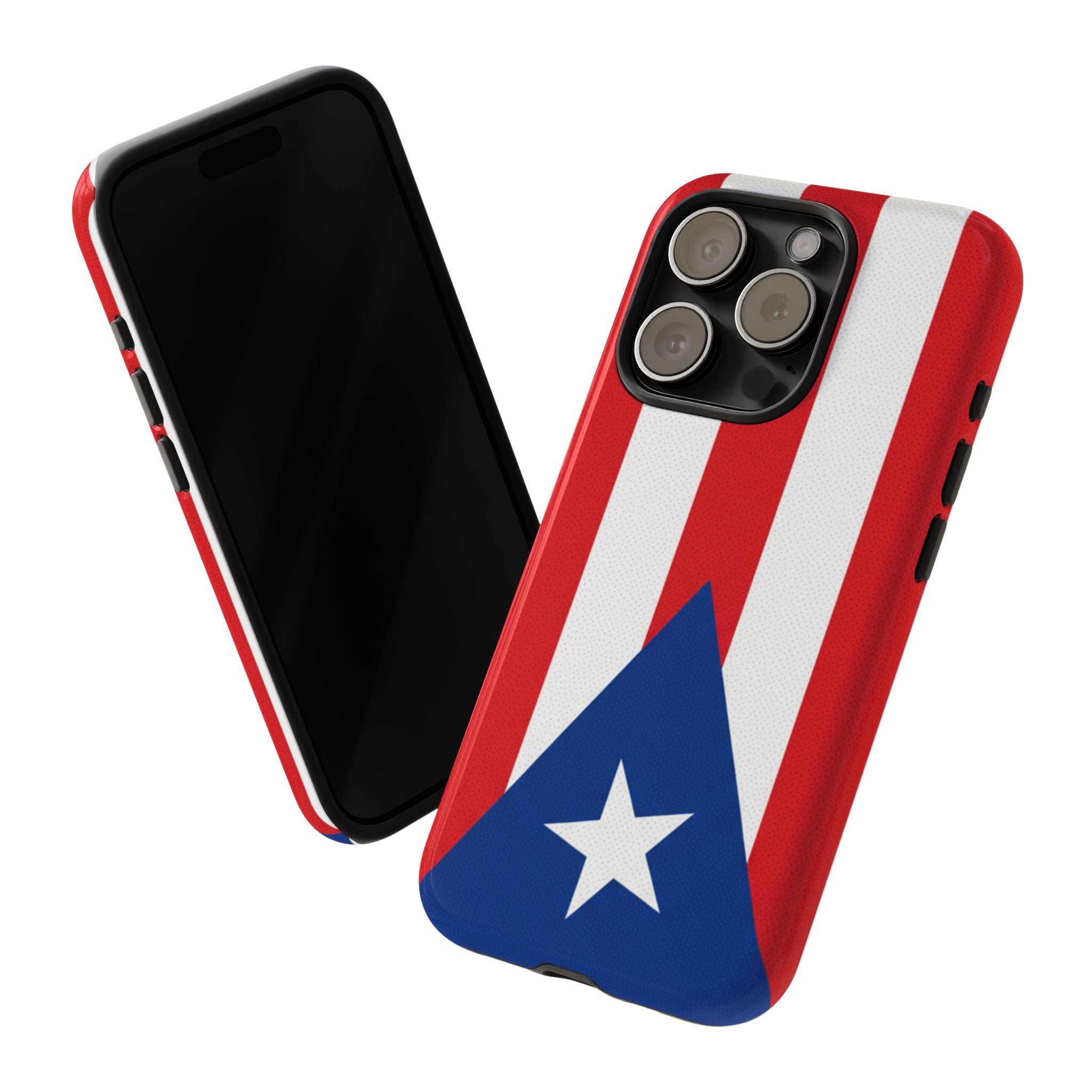 Puerto Rico Flag Tough Phone Case Patriotic Red & White Stripe Design