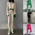 Women’s Casual Color-Block Two-Piece Set
