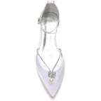 Creative Sugar Womens Size 11.5 White 1" Heel Ankle Strap Pointed Toe Shoes