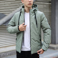 Men's Plus Size Cotton-padded Slim Hooded Coat