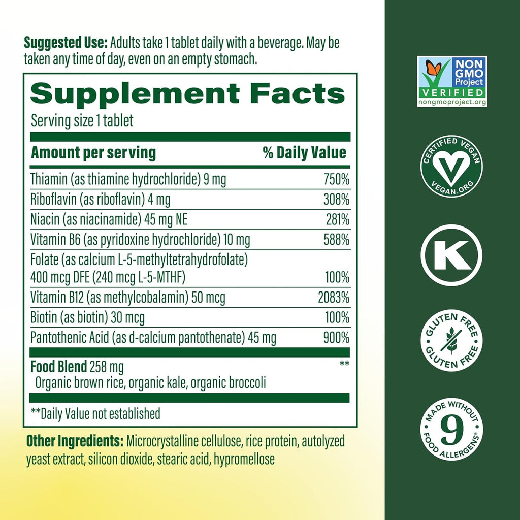 MegaFood Balanced B Complex Unflavored 90 Tablets 2Pack! 180 Tablets Total