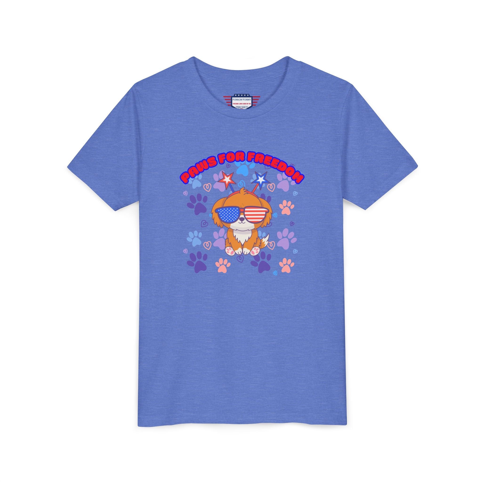 Youth - 'Paws for Freedom' Unisex Classic Tee - Celebrate Pets & Patriotism