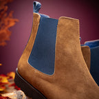 46-210-CGN GIANNA Suede Chelsea Boot, Cognac