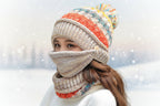 Winter Plush Knitted Hat – Soft Warm Knit Beanie for Cold Weather