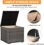Outdoor Wicker Patio Furniture Set with Storage Box
