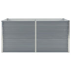 Raised Garden Bed 63"x31.5"x17.7" Galvanized Steel Gray